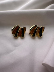 Gilded Waves – Abstract Gold Statement Earrings