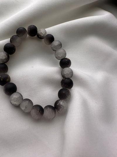 Twilight Frost – Matte Gradient Bead Bracelet