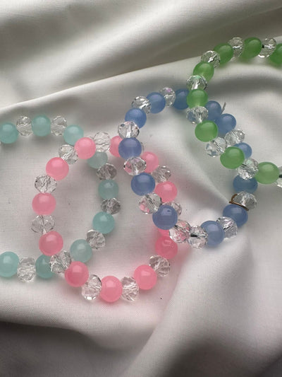 Crystal Candy Pastel Beaded Bracelets – Sweet Serenity Collection